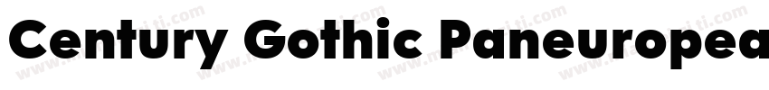 Century Gothic Paneuropean ExtraBol字体转换